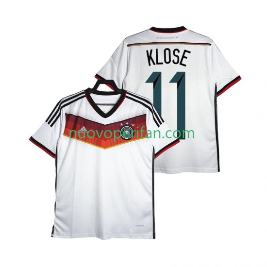 Maglie da Calcio Germania Klose 11 2014 Retro Uomo Prima Tenuta Maniche Corte