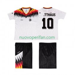 Maglie da Calcio Germania MATTHAUS 10 Retro Bambino Prima Tenuta 1994 Maniche Corte