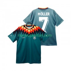 Maglie da Calcio Germania MOLLER 7 Retro Uomo Trasferta Tenuta 1994 Maniche Corte