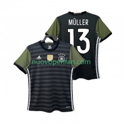 Maglie da Calcio Germania MULLER 13 2016 Retro Uomo Trasferta Tenuta Maniche Corte