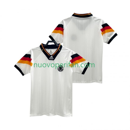 Maglie da Calcio Germania 1992 Retro Uomo Prima Tenuta Maniche Corte