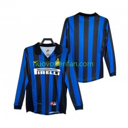 Maglie da Calcio Inter Milan Retro Uomo Prima Tenuta 1998 1999 Maniche Lunghe