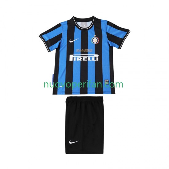 Maglie da Calcio Inter Milan 2009 Retro Bambino Prima Tenuta 2010 Maniche Corte