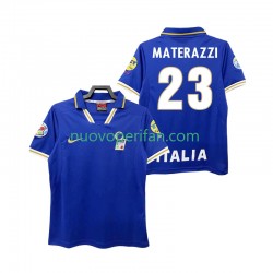 Maglie da Calcio Italia MATERAZZI 23 1996 Retro Uomo Prima Tenuta Maniche Corte