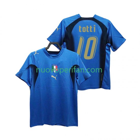 Maglie da Calcio Italia Totti 20 Retro Uomo Prima Tenuta 2006 Maniche Corte