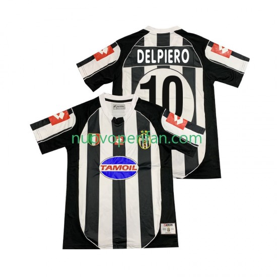 Maglie da Calcio Juventus DEL PIERO 10 2003 Retro Uomo Prima Tenuta 2002 Maniche Corte