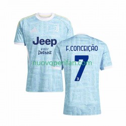Maglie da Calcio Juventus Francisco Conceicao 7 Uomo Trasferta Tenuta 2025-2026 Maniche Corte