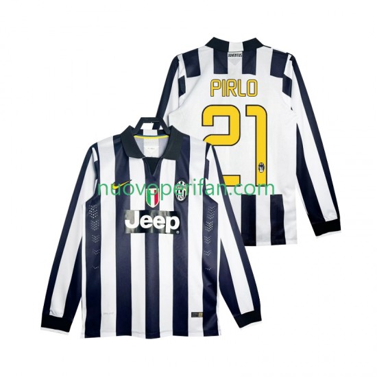 Maglie da Calcio Juventus Pirlo 21 2014 2015 Retro Uomo Prima Tenuta Maniche Lunghe