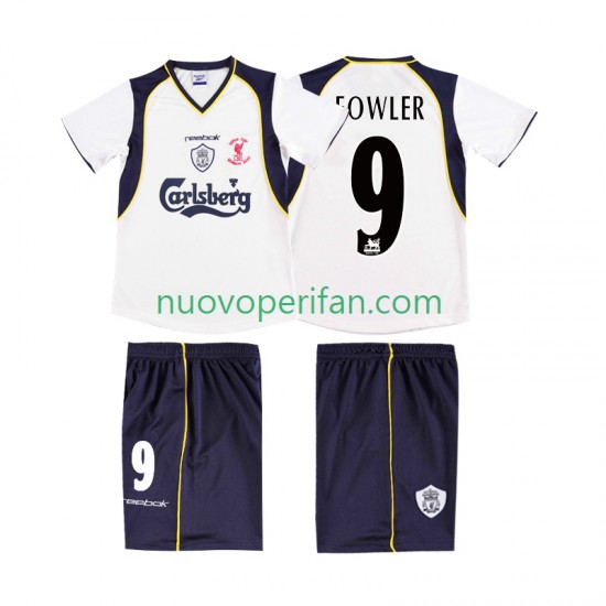 Maglie da Calcio Liverpool FOWLER 9 LWP 2001 Retro Uomo Trasferta Tenuta 2002 Maniche Corte