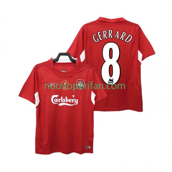 Maglie da Calcio Liverpool GERRARD 8 2005 Retro Uomo Prima Tenuta 2004 Maniche Corte