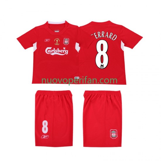 Maglie da Calcio Liverpool GERRARD 8 LWP 2005 Retro Uomo Prima Tenuta 2004 Maniche Corte