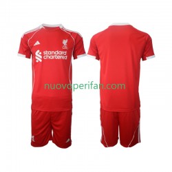 Maglie da Calcio Liverpool Bambino Prima Tenuta 2025-2026 Maniche Corte