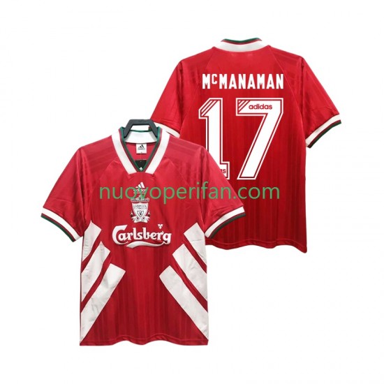 Maglie da Calcio Liverpool MCMANAMAN 17 1993 1995 Retro Uomo Prima Tenuta Maniche Corte