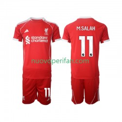 Maglie da Calcio Liverpool Mohamed Salah 11 Bambino Prima Tenuta 2025-2026 Maniche Corte