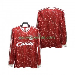 Maglie da Calcio Liverpool 1989 1991 Retro Uomo Prima Tenuta Maniche Lunghe