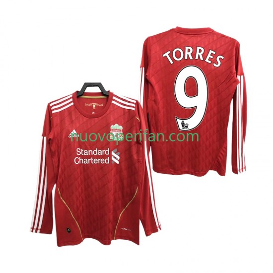 Maglie da Calcio Liverpool Torres 9 2012 Retro Uomo Prima Tenuta 2010 Maniche Lunghe