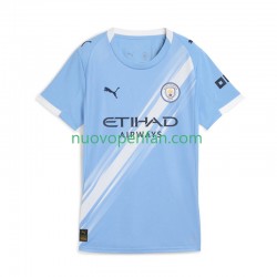 Maglie da Calcio Manchester City Donna Prima Tenuta 2025-2026 Maniche Corte