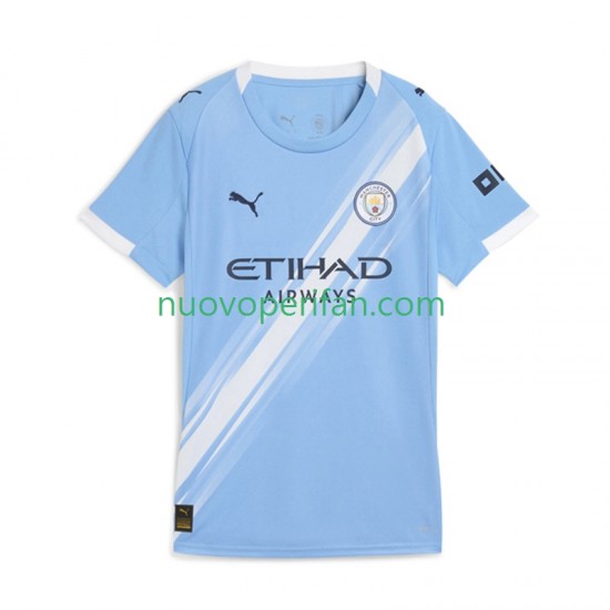 Maglie da Calcio Manchester City Donna Prima Tenuta 2025-2026 Maniche Corte