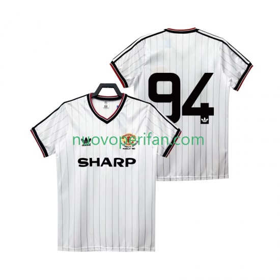 Maglie da Calcio Manchester United 94 1983 1984 Retro Uomo Trasferta Tenuta Maniche Corte