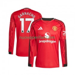 Maglie da Calcio Manchester United Alejandro Garnacho 17 Uomo Prima Tenuta 2025-2026 Maniche Lunghe