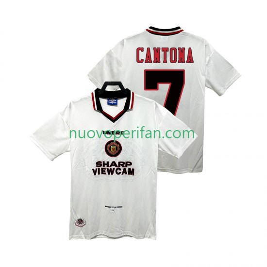 Maglie da Calcio Manchester United CANTONA 7 1996 1997 Retro Uomo Trasferta Tenuta Maniche Corte