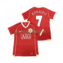 Maglie da Calcio Manchester United Cristiano Ronaldo 7 2007 Retro Uomo Prima Tenuta 2006 Maniche Corte