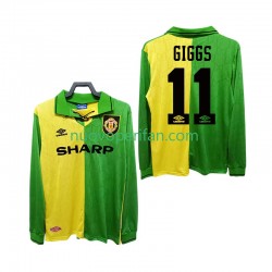 Maglie da Calcio Manchester United GIGGS 11 1992 Retro Uomo Trasferta Tenuta 1994 Maniche Lunghe