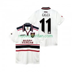 Maglie da Calcio Manchester United GIGGS 11 Retro Uomo Trasferta Tenuta 1998 1999 Maniche Corte