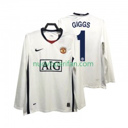 Maglie da Calcio Manchester United GIGGS 11 Premier League 2009 Retro Uomo Trasferta Tenuta 2008 Maniche Lunghe