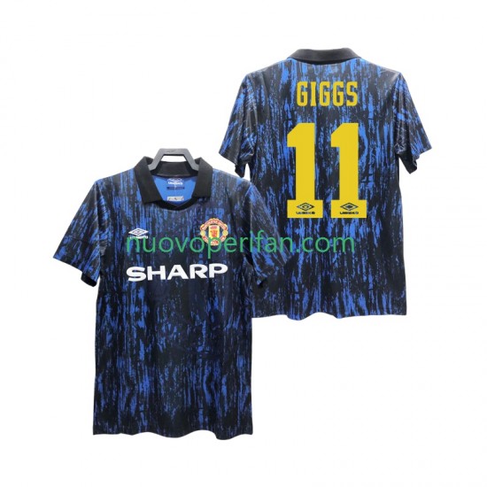 Maglie da Calcio Manchester United GIGGS 11 1993 Retro Uomo Prima Tenuta Maniche Corte