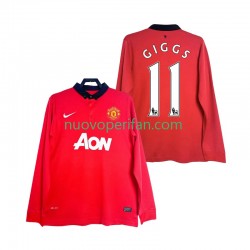 Maglie da Calcio Manchester United GIGGS 11 2013 2014 Retro Uomo Prima Tenuta Maniche Lunghe