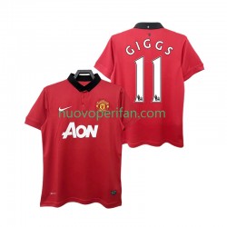 Maglie da Calcio Manchester United GIGGS 11 2013 2014 Retro Uomo Prima Tenuta Maniche Corte