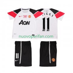 Maglie da Calcio Manchester United GIGGS 11 Champions League 2012 Retro Bambino Alternativa Tenuta 2011 Maniche Corte