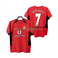Maglie da Calcio Manchester United RONALDO 7 Retro Uomo Prima Tenuta 2004 2002 Maniche Corte