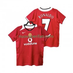 Maglie da Calcio Manchester United RONALDO 7 2005 Retro Uomo Prima Tenuta 2006 Maniche Corte
