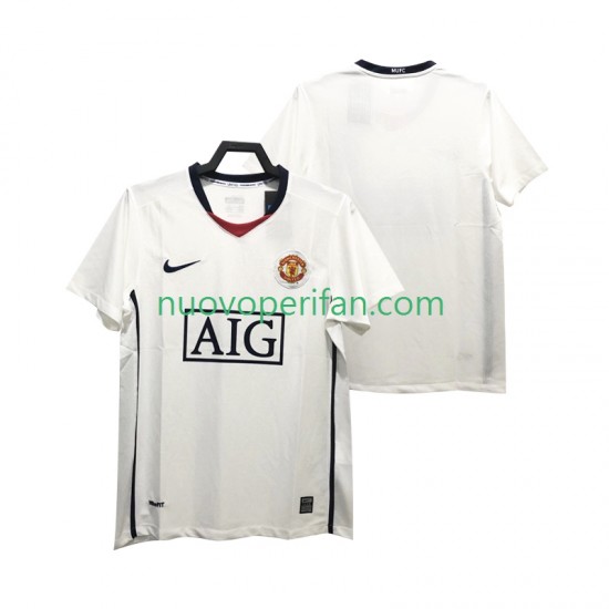 Maglie da Calcio Manchester United Premier League 2009 Retro Uomo Trasferta Tenuta 2008 Maniche Corte