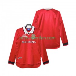 Maglie da Calcio Manchester United 2000 Retro Uomo Prima Tenuta 1999 Maniche Lunghe