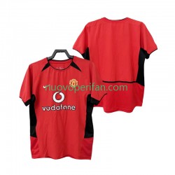 Maglie da Calcio Manchester United Retro Uomo Prima Tenuta 2004 2002 Maniche Corte