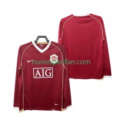 Maglie da Calcio Manchester United 2007 Retro Uomo Prima Tenuta 2006 Maniche Lunghe