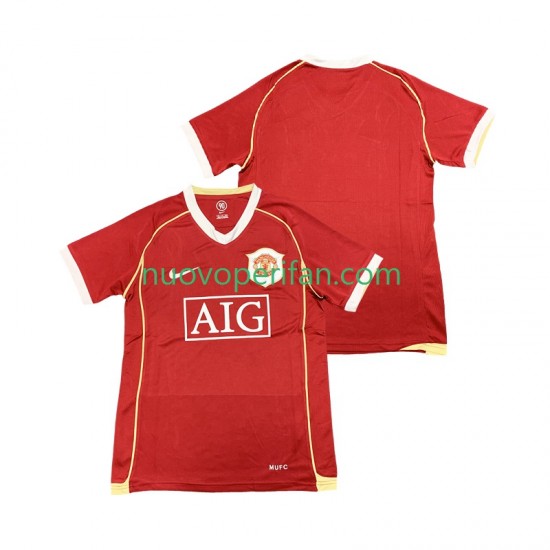 Maglie da Calcio Manchester United 2007 Retro Uomo Prima Tenuta 2006 Maniche Corte