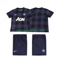 Maglie da Calcio Manchester United 2013 2014 Retro Bambino Trasferta Tenuta Maniche Corte