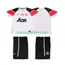 Maglie da Calcio Manchester United Champions League 2012 Retro Bambino Alternativa Tenuta 2011 Maniche Corte
