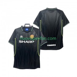 Maglie da Calcio Manchester United Retro Uomo Alternativa Tenuta 1998 1999 Maniche Corte