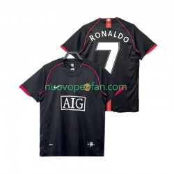 Maglie da Calcio Manchester United Ronaldo 7 2007 Retro Uomo Trasferta Tenuta 2008 Maniche Corte