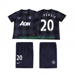 Maglie da Calcio Manchester United V PERSIE 20 2013 2014 Retro Bambino Trasferta Tenuta Maniche Corte
