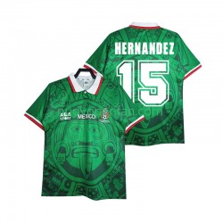Maglie da Calcio Messico HERNANDEZ 15 Retro Uomo Prima Tenuta 1998 Maniche Corte