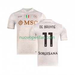 Maglie da Calcio Napoli Kevin De Bruyne 11 Uomo Trasferta Tenuta 2025-2026 Maniche Corte