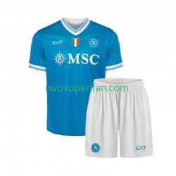 Maglie da Calcio Napoli Bambino Prima Tenuta 2025-2026 Maniche Corte