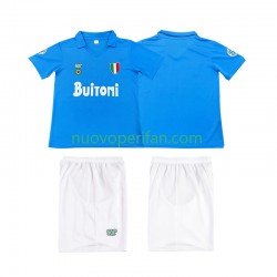 Maglie da Calcio Napoli 1987 1988 Retro Bambino Prima Tenuta Maniche Corte