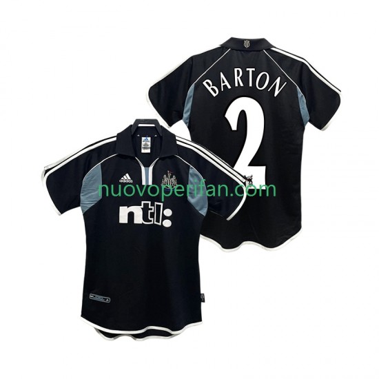 Maglie da Calcio Newcastle United BARTON 2 2000 2001 Retro Uomo Trasferta Tenuta Maniche Corte